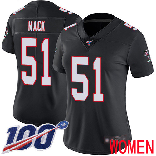Atlanta Falcons Limited Black Women Alex Mack Alternate Jersey NFL Football #51 100th Season Vapor Untouchable
